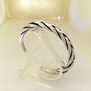 Sterling Silver Woven Cuff Bracelet